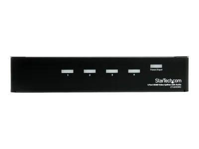 StarTech .com Répartiteur vidéo et amplificateur de signal HDMI haute vitesse à 4 ports avec audio