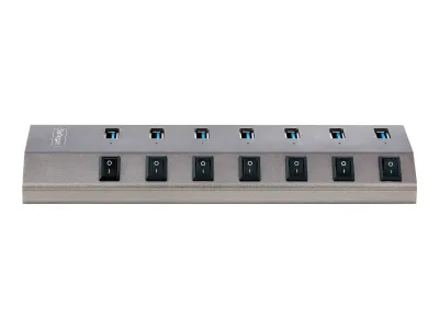 StarTech .com Hub USB-C Auto-Alimenté 7 Ports, USB-C vers USB-A, BC 1.2