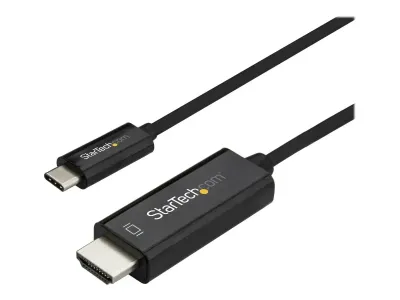 Startech 10ft (3m) USB C to HDMI Cable, 4K 60Hz USB Type C to HDMI 2.0 Video Adapter Cable, Thunderbolt 3 Compatible, Laptop to HDMI Monitor/Display, DP 1.2 Alt Mode HBR2 Cable, Black