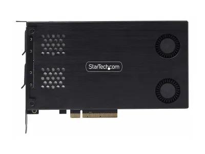 StarTech .com Dual-Bay M.2 NVMe SSD Removable Mobile Rack for PCIe x8 Slot