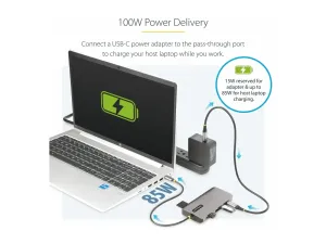 StarTech .com Adaptateur Multiport USB-C Triple Moniteur, HDMI, DP, 4x USB - miniature 3
