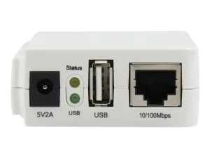 StarTech .com Serveur d'impression USB 2.0 sans fil N avec port Ethernet 10/100 Mb/s
