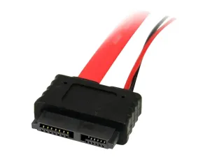 StarTech .com Câble adaptateur 30 cm Slimline SATA vers SATA avec alimentation LP4 - miniature 4
