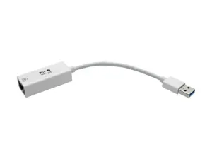 Eaton Tripp Lite Series USB 3.0 SuperSpeed to Gigabit Ethernet NIC Network Adapter RJ45 10/100/1000 White - miniature 3