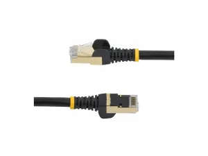 StarTech .com 7.5m CAT6A Ethernet Cable, 10 Gigabit Shielded Snagless RJ45 100W PoE Patch Cord, CAT 6A 10GbE STP Network Cable w/Strain Relief, Black, UL Certified Wiring/TIA - miniature 3