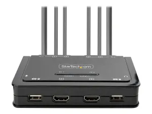 StarTech.com Switch KVM 2 Ports avec Câble HDMI/4K60Hz, Commutateur KVM