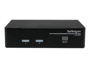 StarTech.com Commutateur KVM 2 Ports DisplayPort, USB et Audio