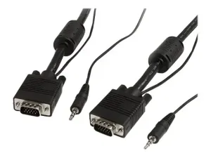 StarTech .com Cable video coaxial pour ecran VGA haute resolution 2 m avec audio HD15 M/M