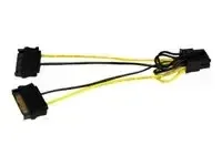 StarTech .com Câble adaptateur d'alimentation SATA vers carte vidéo PCI Express 8 broches de 15 cm - miniature 2