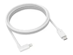 Compulocks Câble de charge USB-C mâle de 6 pieds à angle droit de 90 degrés Lightning Blanc