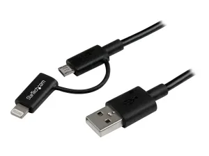 StarTech .com Câble Lightning 8 broches ou Micro USB vers USB de 1 m - miniature 1