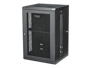 StarTech .com Armoire Réseau Murale à 4 Montants 18U avec Étagère 1U, Armoire Serveur Murale 19" à Charnières pour Équipement IT/AV/Électronique/Ordinateur, Armoire Rack Ventilée Flexible - miniature 4