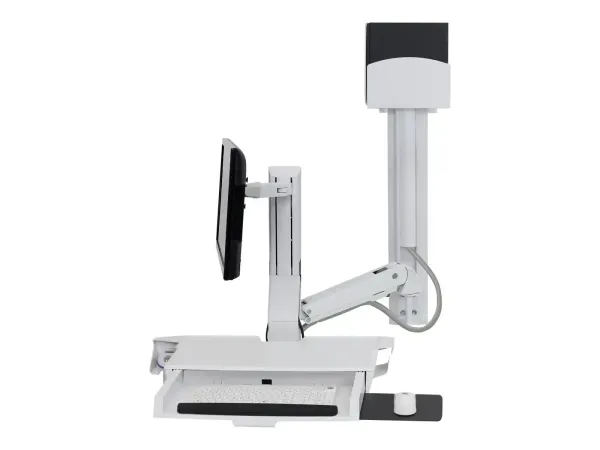 Ergotron SV Combo System with Worksurface & Pan, Small CPU Holder