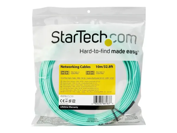 StarTech.com Câble Fibre Optique Multimode 10m LC/UPC à LC/UPC OM4 50/125