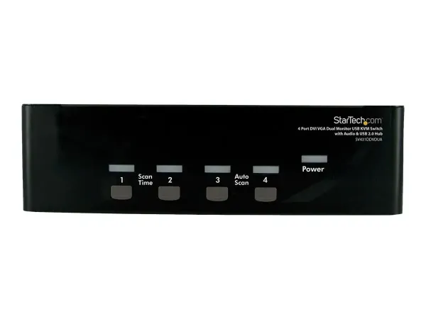 StarTech.com Commutateur KVM USB et double écran DVI / VGA à 4 ports avec audio et hub USB 2.0