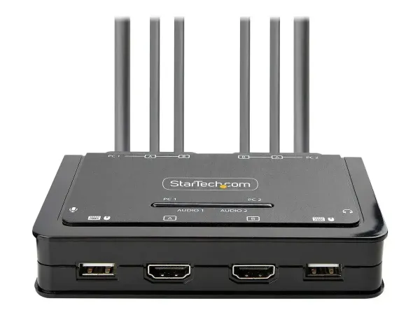 StarTech.com Switch KVM 2 Ports avec Câble HDMI/4K60Hz, Commutateur KVM