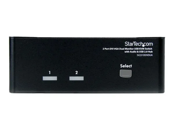 StarTech.com Switch KVM USB 2 ports DVI VGA avec audio