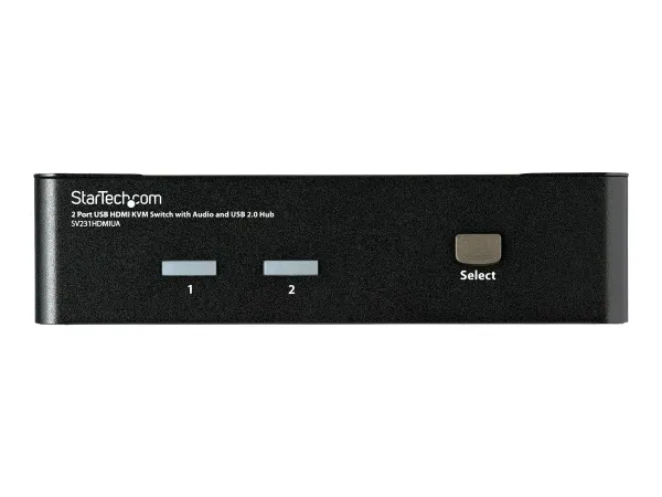 StarTech.com Commutateur KVM HDMI USB 2 ports avec audio et concentrateur USB 2.0