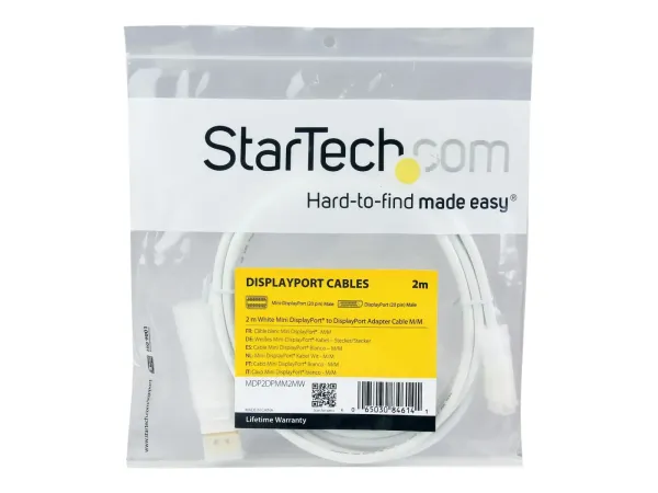 StarTech.com Câble adaptateur Mini DisplayPort vers DisplayPort 1.2 2m