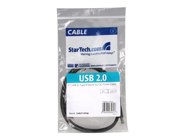 StarTech.com Câble d'alimentation USB vers prise DC de 91 cm