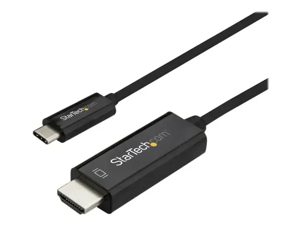 StarTech.com 3ft (1m) USB C to HDMI Cable, 4K 60Hz USB Type C to HDMI 2.0 Video Adapter Cable, Thunderbolt 3 Compatible, Laptop to HDMI Monitor/Display, DP 1.2 Alt Mode HBR2 Cable, Black