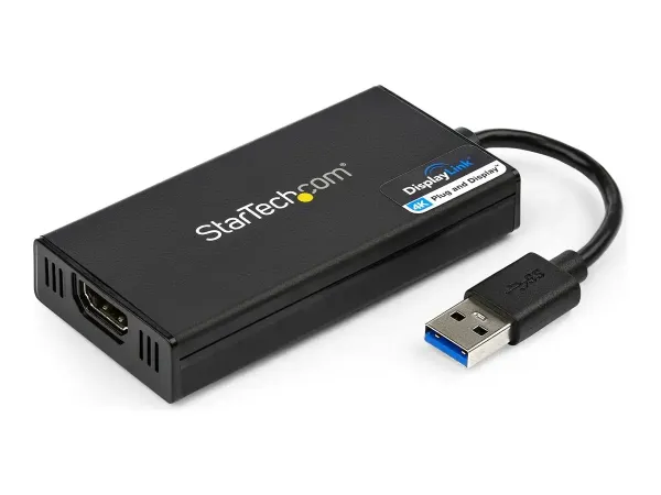 Startech Adaptateur USB 3.0 vers HDMI, 4K 30Hz Ultra HD, certifié DisplayLink, convertisseur d'adaptateur d'affichage USB Type
