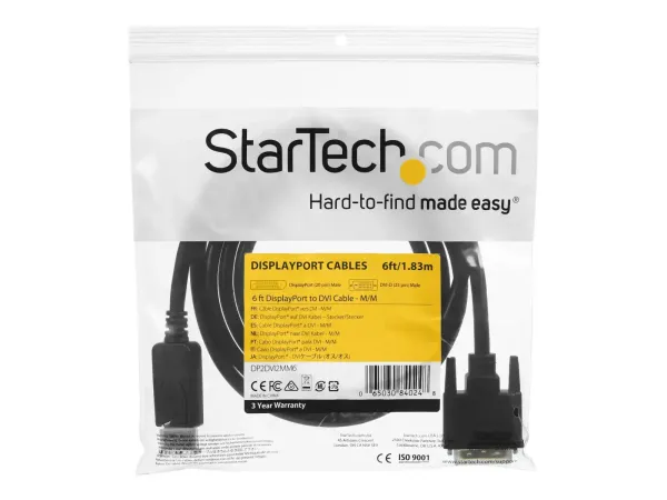 StarTech DisplayPort to DVI Cable