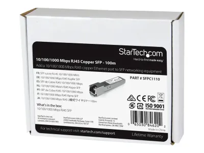 Startech Module de transcepteur SFP Gigabit RJ45 en cuivre compatible Cisco SFP-GE-T