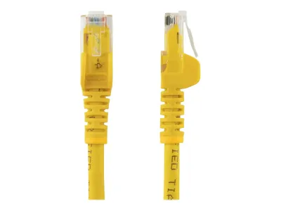 Startech 50cm CAT6 Ethernet Cable, 10 Gigabit Snagless RJ45 650MHz 100W PoE Patch Cord, CAT 6 10GbE UTP Network Cable w/Strain Relief, Yellow, Wiring is UL Certified/TIA