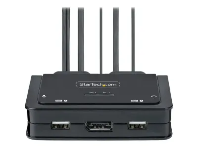 StarTech .com Switch KVM à Câble Hybride USB-C DisplayPort 2 Ports, 4K60Hz