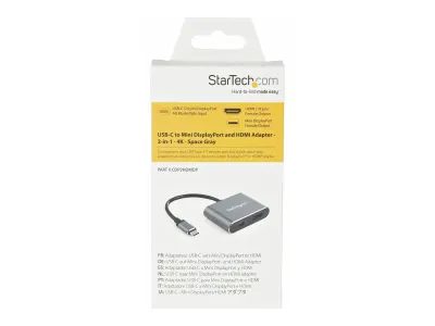 Startech CDP2HDMDP Adaptateur multiport USB-C vers mini DisplayPort ou HDMI