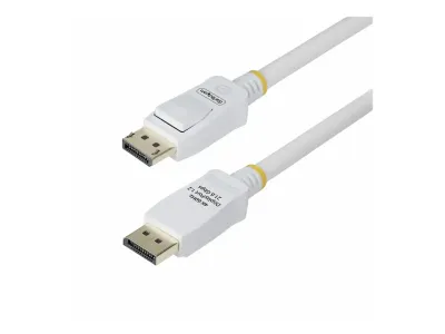 StarTech 10ft White VESA Certified DisplayPort 1.2 Cable with Latches