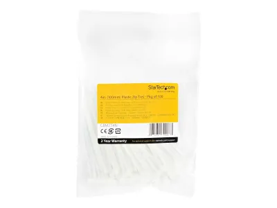 StarTech .com Colliers de Serrage 10 cm Blancs 100pcs
