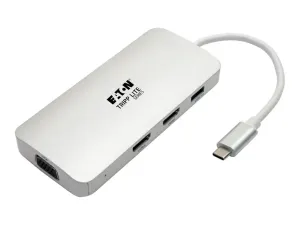 Eaton Tripp Lite Series USB C Docking Station w/ USB-A Hub, 2x HDMI, VGA, PD Charging 1080p @ 60 Hz, Silver USB Type C, USB-C, USB Type-C Thunderbolt 3 Compatible - miniature 5