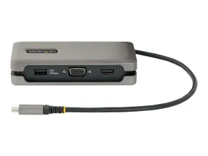 StarTech .com Adaptateur Multiport USB-C, 4K60Hz HDMI/VGA, Hub USB, PD - miniature 1