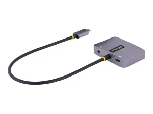 StarTech .com Adaptateur USB C vers HDMI VGA, 4K60Hz, 3.5mm Audio, 100W PD - miniature 4