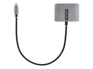 StarTech .com Adaptateur USB C vers HDMI VGA, 4K60Hz, 3.5mm Audio, 100W PD - miniature 1