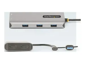 StarTech .com Adaptateur Multiport USB-C et USB-A, Double HDMI (4K/1080p) - miniature 4