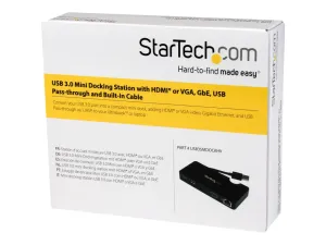 StarTech .com Mini station d’accueil / Mini-Dock USB 3.0 universelle pour PC portable - miniature 2