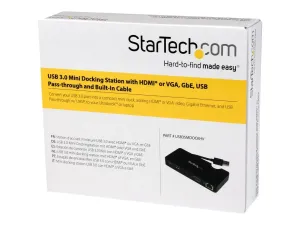 StarTech .com Mini station d’accueil / Mini-Dock USB 3.0 universelle pour PC portable - miniature 3