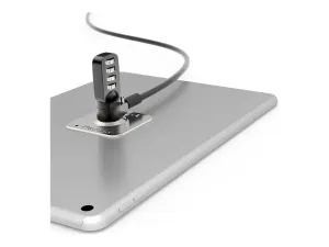 Compulocks Plaque de sécurité adhésive Universelle et câble antivol a Code pour tablette - miniature 1