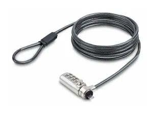 StarTech .com Slim Lock Noble Wedge Slot Compatible, 6.6ft Locking Cable - miniature 1