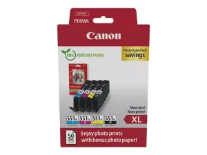 Canon CLI-551XL C/M/Y/BK Photo Value Pack - miniature 2
