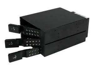 StarTech .com Rack Backplane Mobile en Aluminum Sans Tiroir pour 3 Disque Dur SAS II/SATA III 6Gbps, Hot Swap avec Ventilateur et Serrure - miniature 3