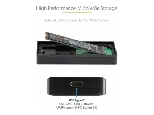 StarTech .com StarTech.com M2E1BRU31C Boîtier M.2 NVMe PCIe SSD - miniature 5