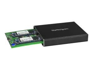 StarTech .com Boîtier USB 3.1 (10 Gb/s) dual slot pour SSD M.2 SATA avec RAID - miniature 5