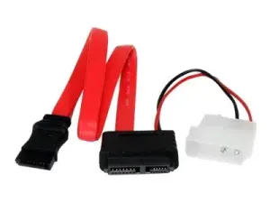 StarTech .com Câble adaptateur 30 cm Slimline SATA vers SATA avec alimentation LP4 - miniature 1