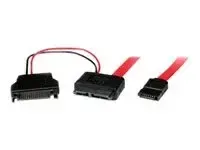 StarTech .com Câble adaptateur de 50 cm Slimline SATA femelle vers SATA avec alimentation SATA - miniature 3