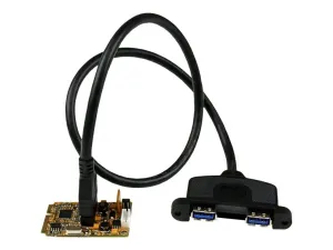 StarTech .com Carte Contrôleur Mini PCI Express 2 ports USB 3.0 avec Support UASP et Kit de Supports - miniature 2