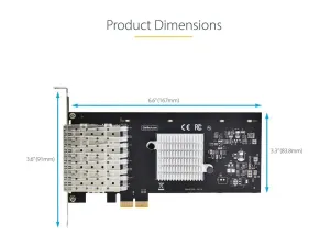 StarTech .com Carte Réseau GbE SFP 4 Port, Fibre Optique PCIe Ethernet NIC - miniature 2